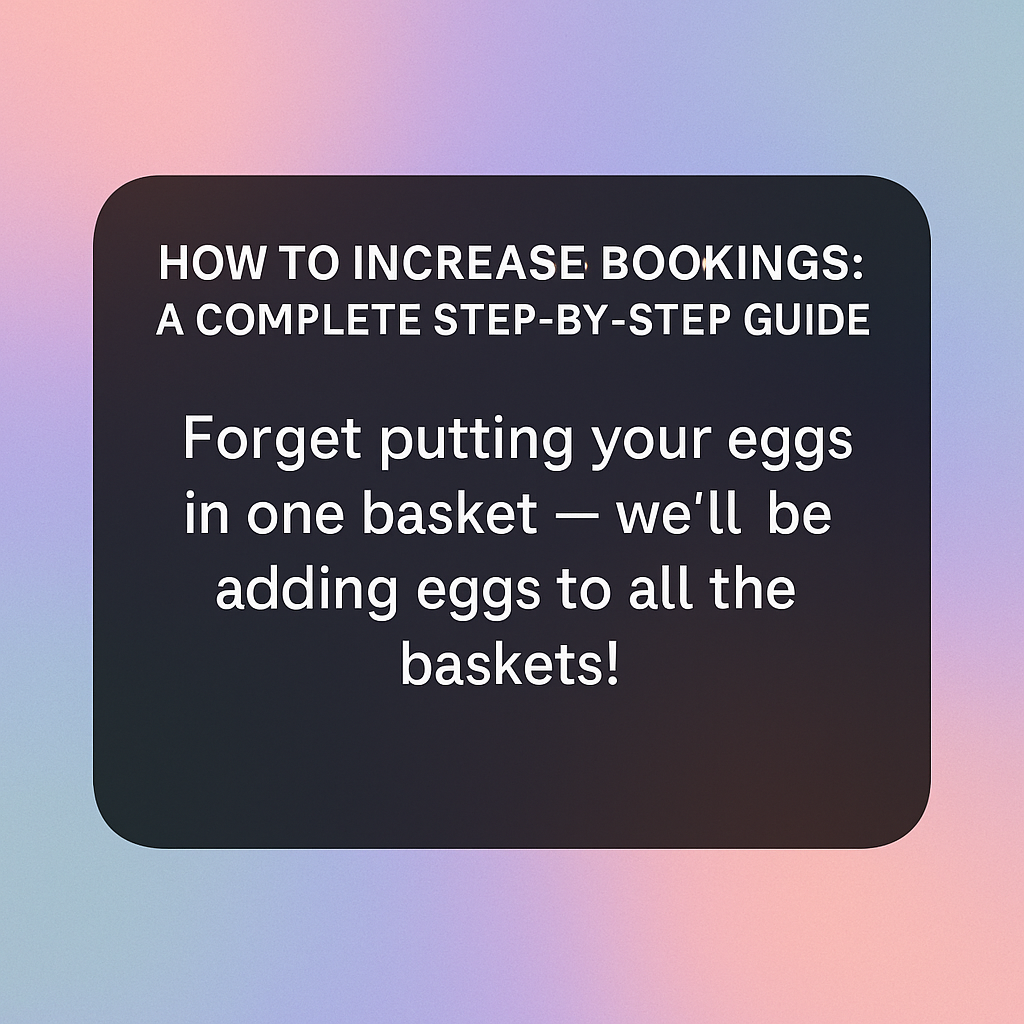 how to increase bookings