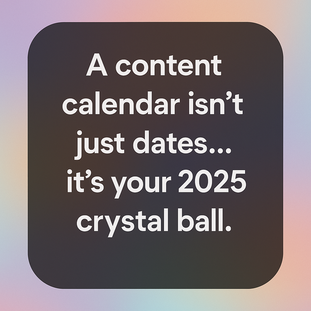 content calendar creation