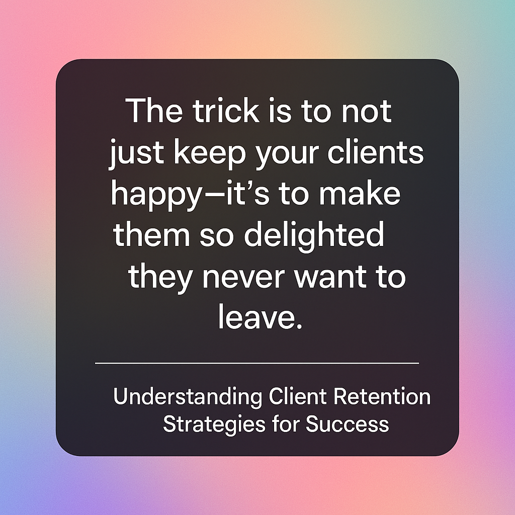 Understanding Client Retention Strategies for Success 4 client retention strategies