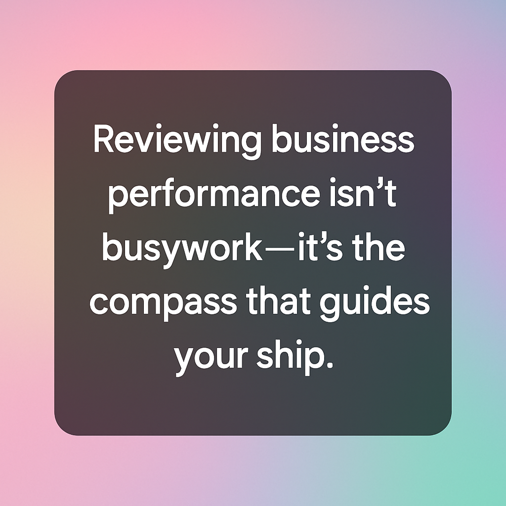 reviewing business performance