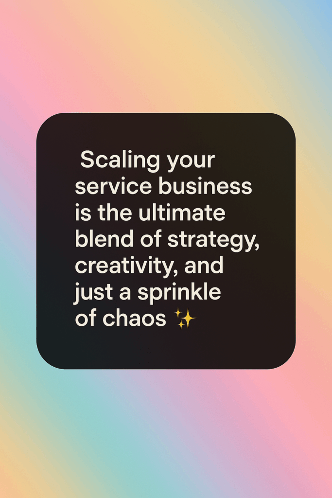 scaling a service business