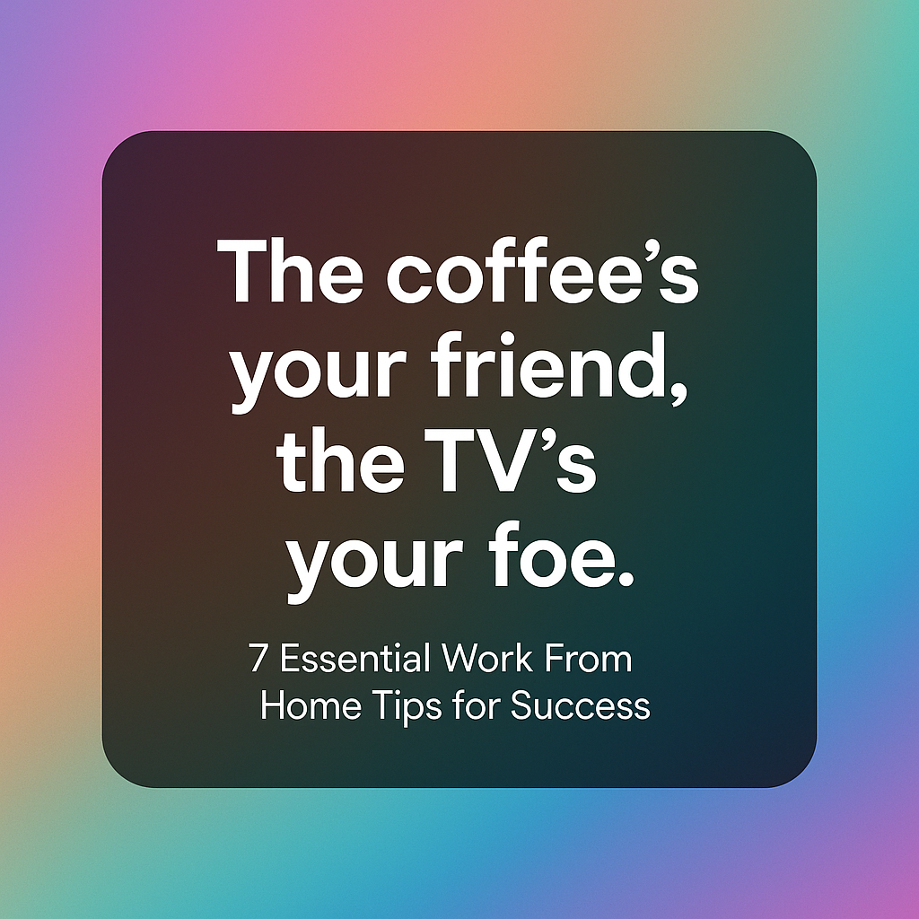 work from home tips