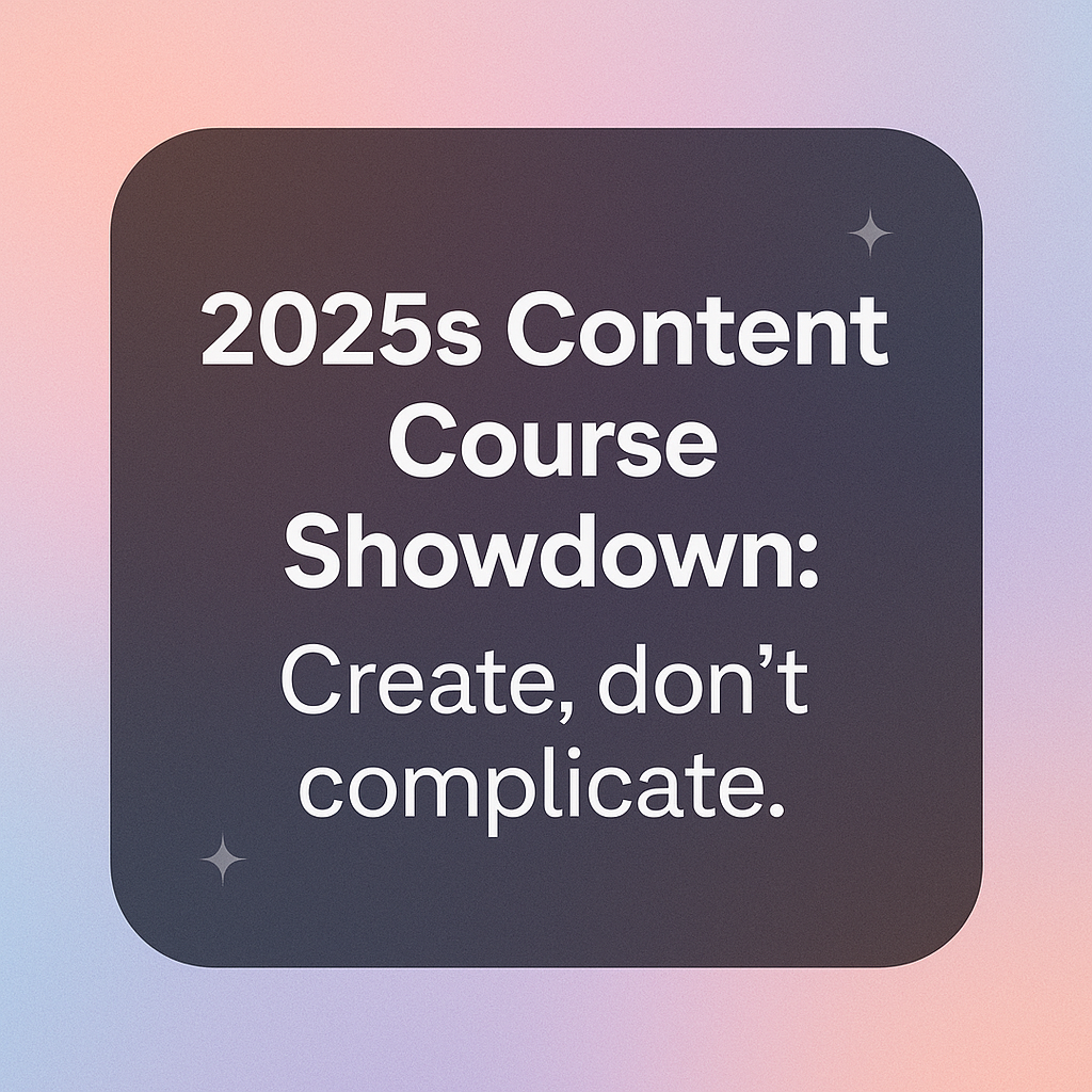 content creation course