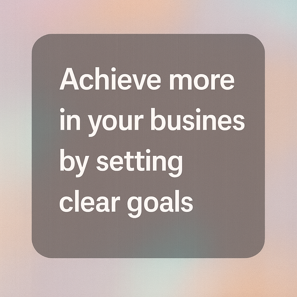 short term business goals