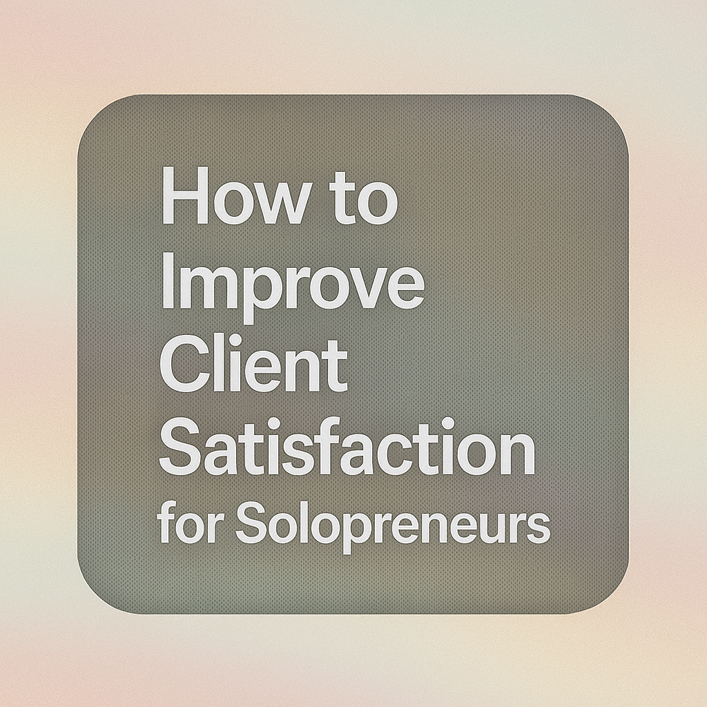 How to Improve Client Satisfaction for Solopreneurs 2 how to improve client satisfaction
