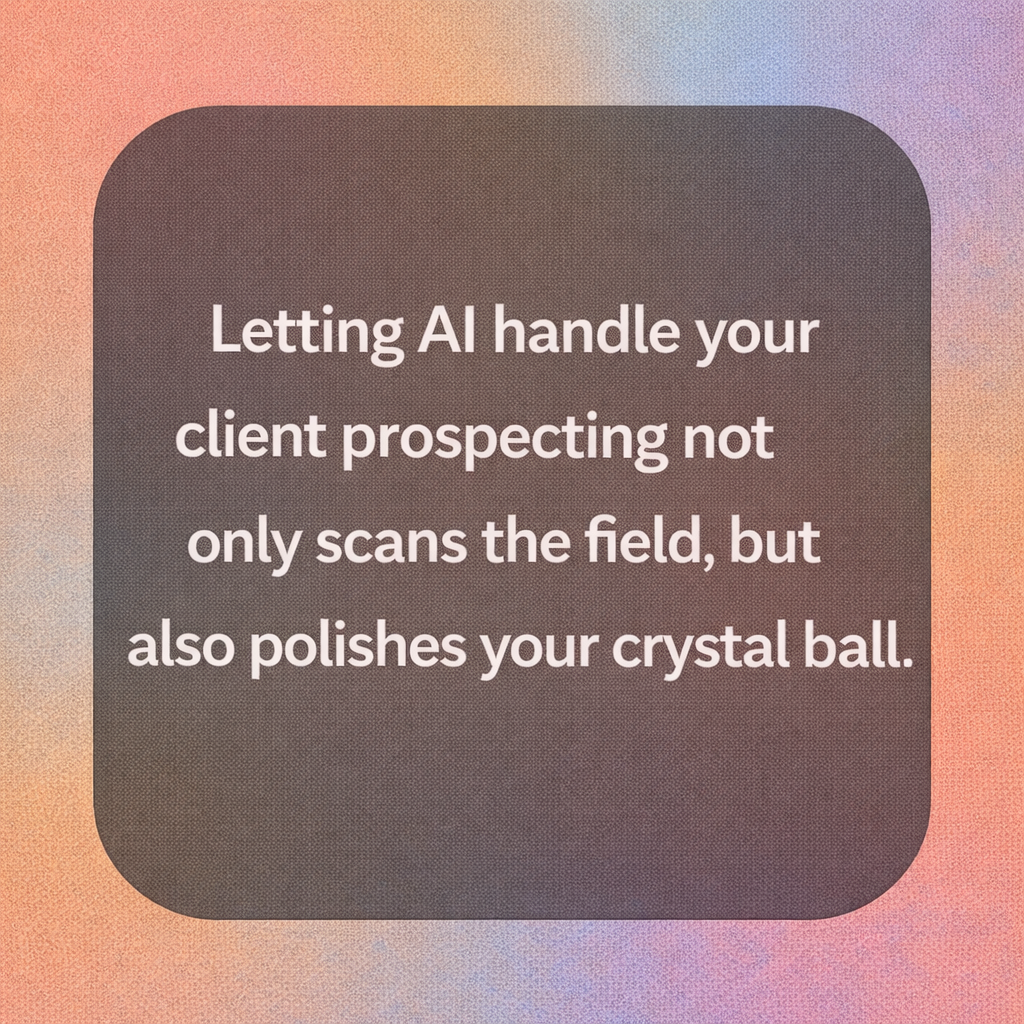 why use ai for client prospecting