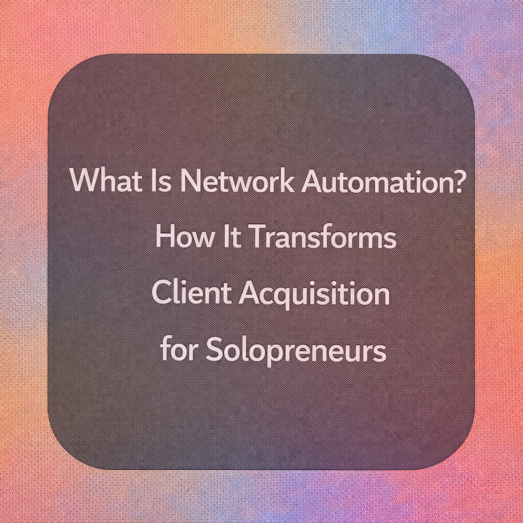 what is network automation